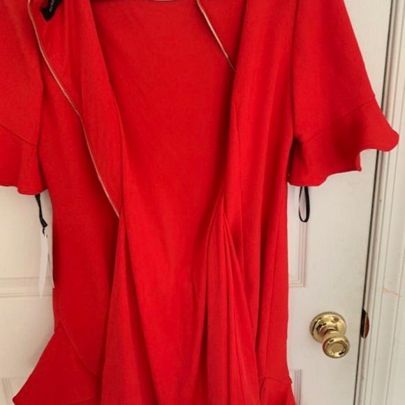 Ivanka Trump Red Dress Midi Size 10 - Picture 5 of 7